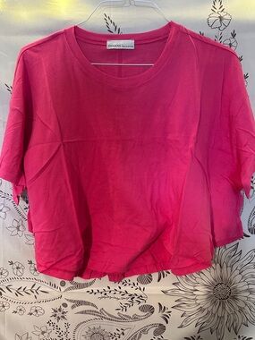 Zenana Outfitters Bright Pink Boxy Short-Sleeve Tee